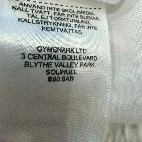 Gym shark men’s white short stretch waist drawstring & pockets sz large - Picture 8 of 8